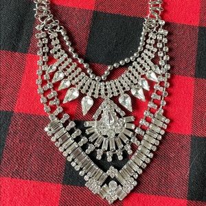 Silver fashion choker necklace